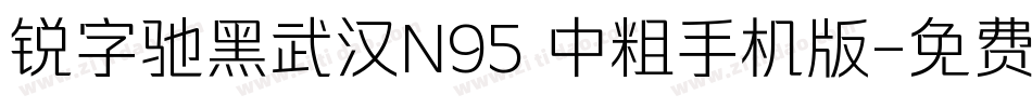 锐字驰黑武汉N95 中粗手机版字体转换